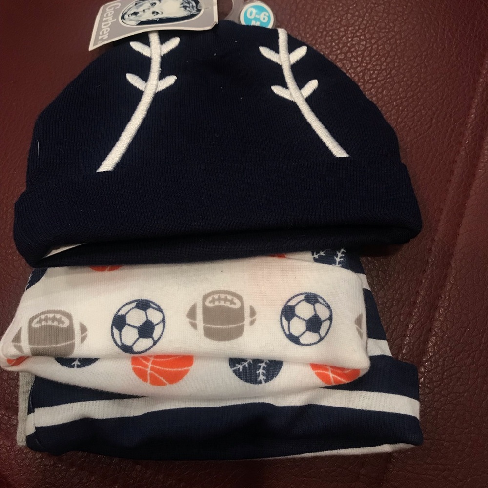 NWT Gerber caps size 0-6 months